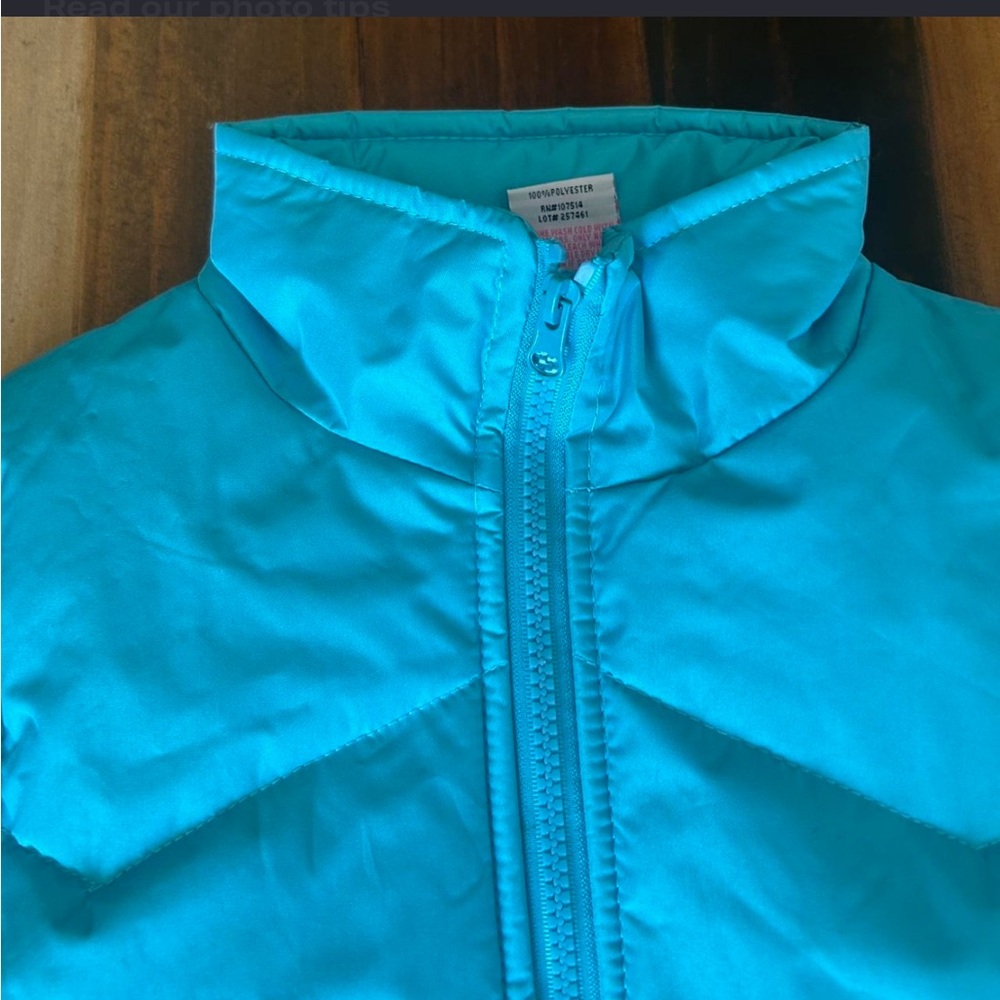 Beverly Hills Princess blue vest Size 10 #preppy #gilet Vibrant Blue Puffer Vest - Picture 4 of 5